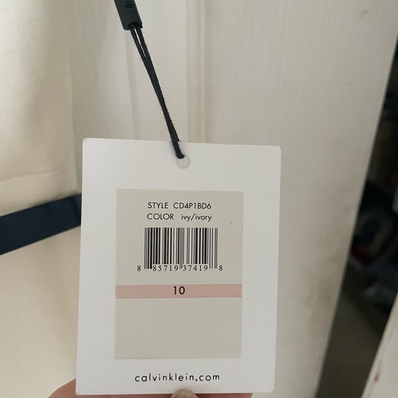 Ivory Calvin Klein Lady dress size 10 NWT - Picture 5 of 8
